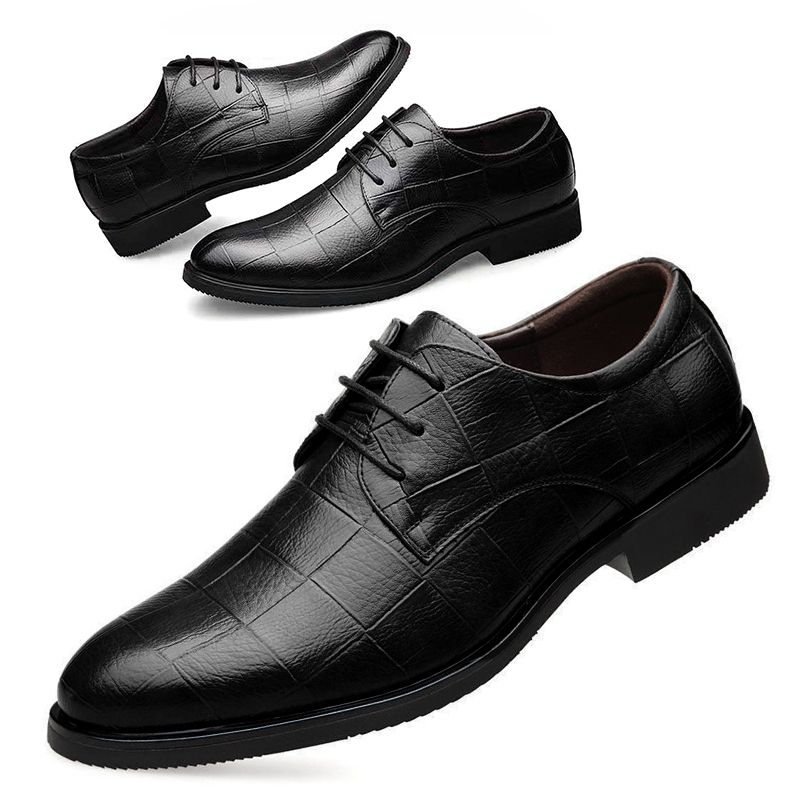 New Leather Shoes For Men Business Formal Shoes Groomsmen Shoes Versatile Casual Wedding Shoes