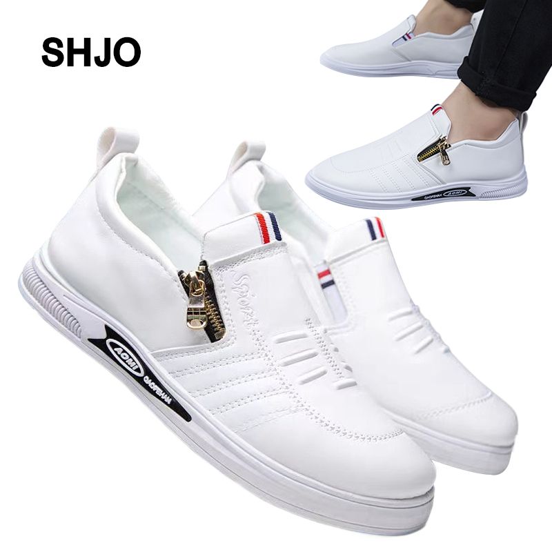 New Style Leather Shoes For Men Business Casual Leather Shoes Versatile Zipper Style Casual Shoes Breathable And Comfortable