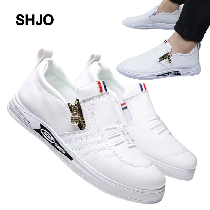 New Style Leather Shoes For Men Business Casual Leather Shoes Versatile Zipper Style Casual Shoes Breathable And Comfortable