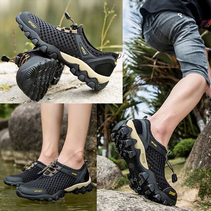 Men's New Style Hiking Shoes Thick Sole Simple Fashion Breathable Leisure Youth Trendy Sports Shoes