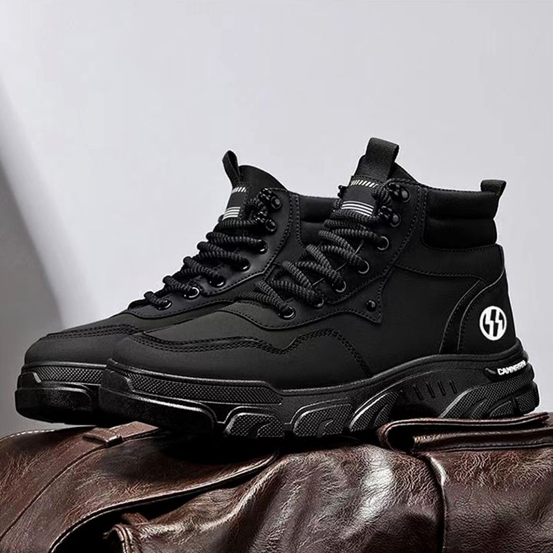 Martin Boots Men's High-Top Bumblebee Waterproof Non-Slip Work Boots Knight Boots Temperament All-Match