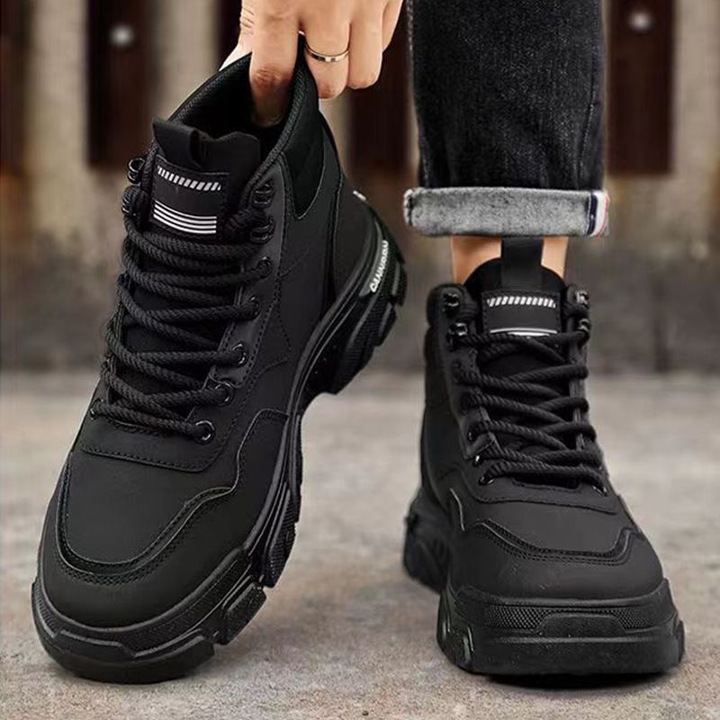 Martin Boots Men's High-Top Bumblebee Waterproof Non-Slip Work Boots Knight Boots Temperament All-Match