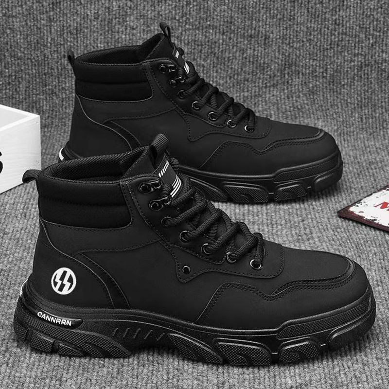 Martin Boots Men's High-Top Bumblebee Waterproof Non-Slip Work Boots Knight Boots Temperament All-Match