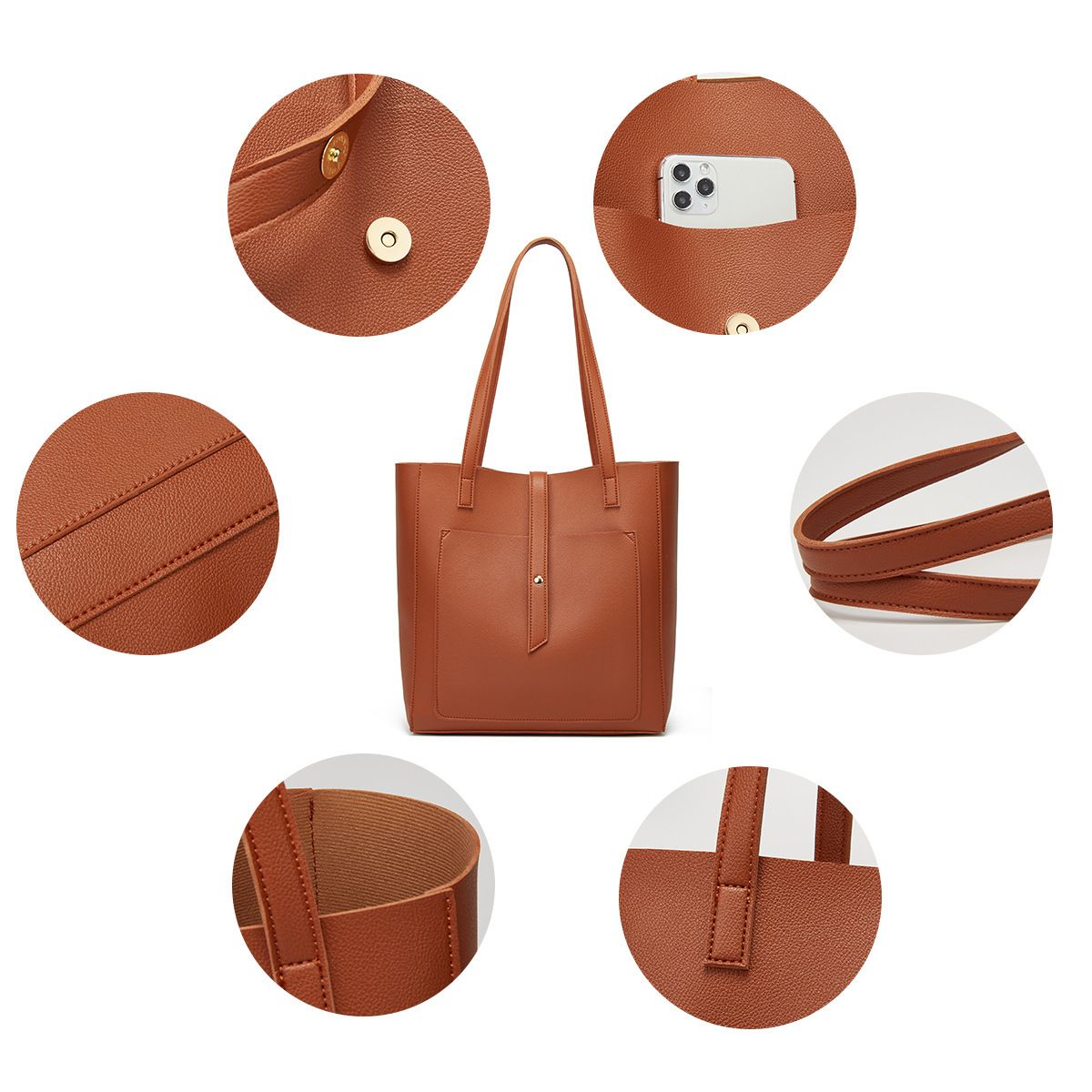 BigBox New Arrival Soft Leather Luxury Purses Large Travel Tote Shoulder Bags Women Bucket Handbags Ladies