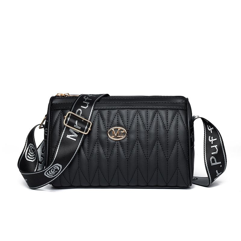 BigBox New arrival Women's wide shoulder strap pleated crossbody bag, women's small bag, women's shoulder bag