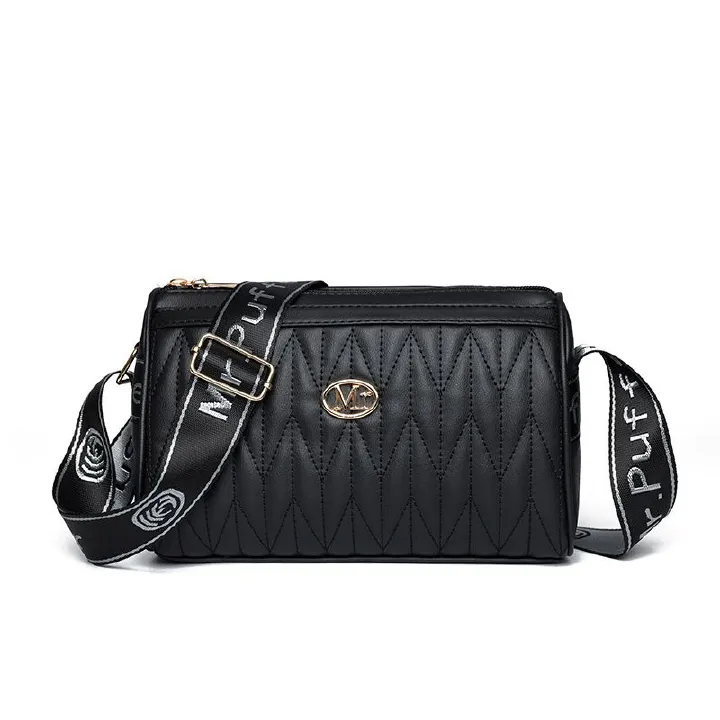 BigBox New arrival Women's wide shoulder strap pleated crossbody bag, women's small bag, women's shoulder bag