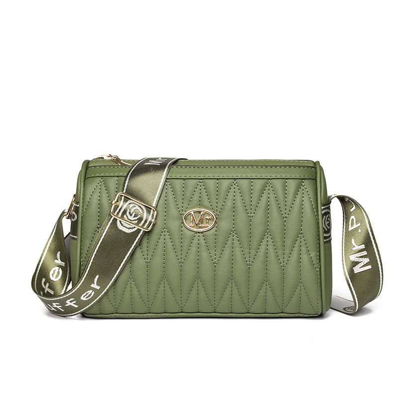 BigBox New arrival Women's wide shoulder strap pleated crossbody bag, women's small bag, women's shoulder bag