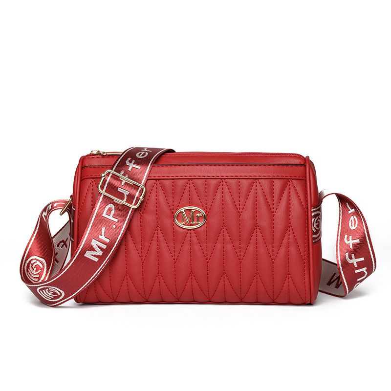 BigBox New arrival Women's wide shoulder strap pleated crossbody bag, women's small bag, women's shoulder bag