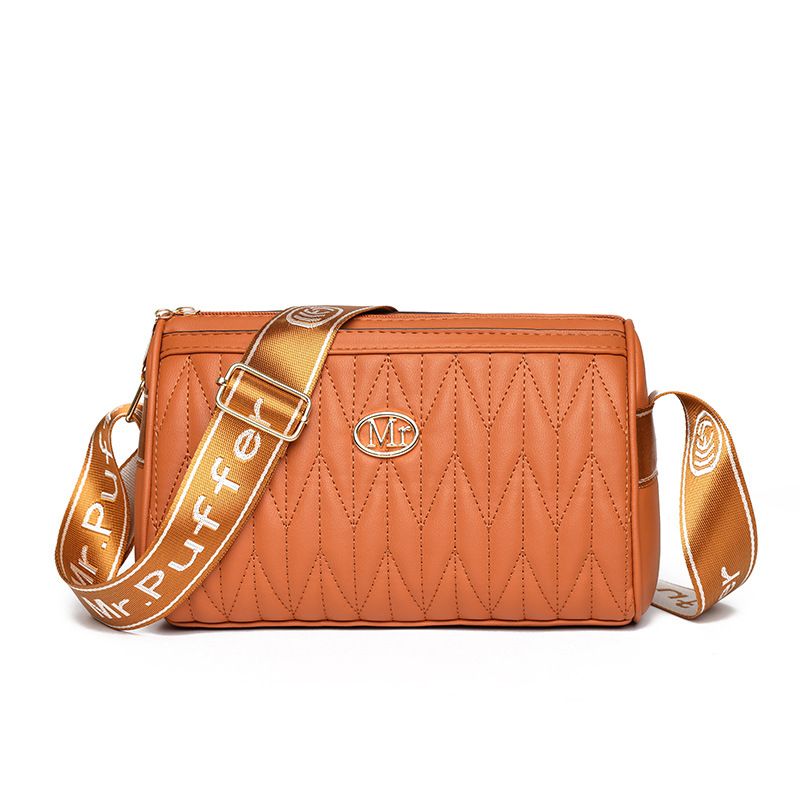 BigBox New arrival Women's wide shoulder strap pleated crossbody bag, women's small bag, women's shoulder bag