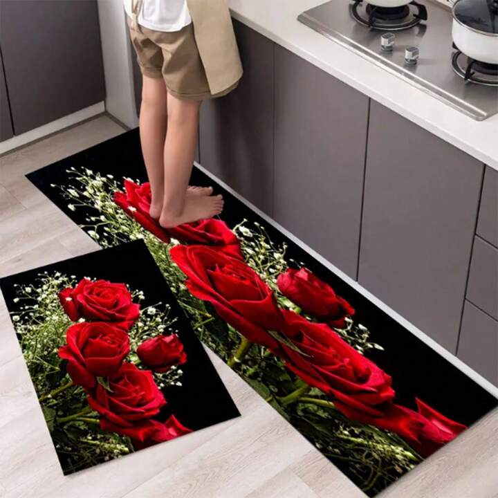 Ragen Kitchen Rug Non Slip Kitchen Mat Set kitchen Carpets Non Slip Washable Suitable For Children's Room, Doorway, Outdoor, kitchen