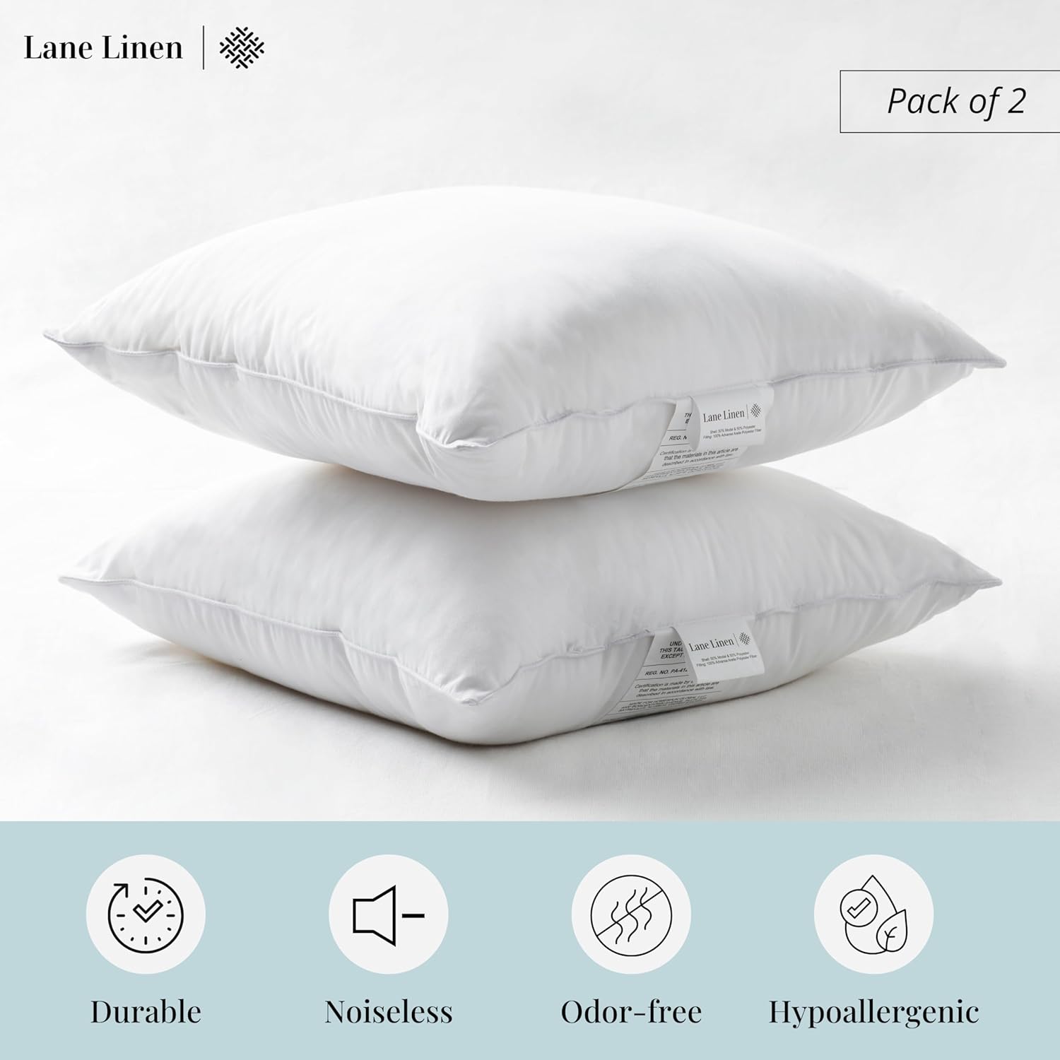 【Discounted】Ragen 17 x 17 inches Pillow Inserts, Sets of Hypoallergenic Brushed Microfiber Liner Down Alternative Filled Square Cushion Throw Pillow