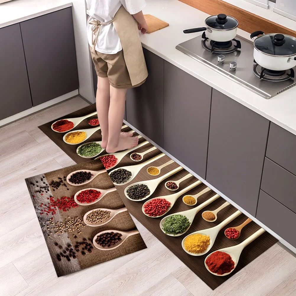 Ragen Kitchen Rug Non Slip Kitchen Mat Set kitchen Carpets Non Slip Washable Suitable For Children's Room, Doorway, Outdoor, kitchen