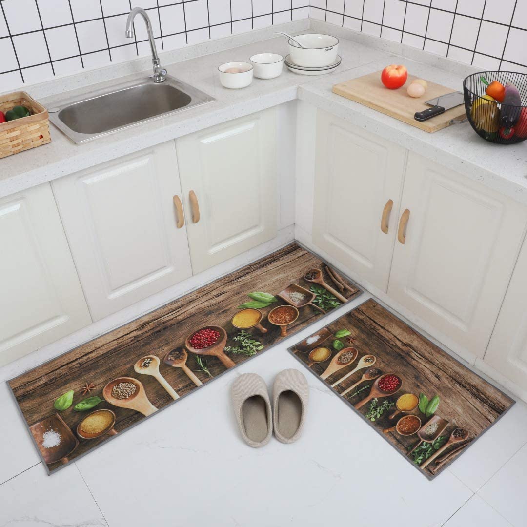 Ragen Kitchen Rug Non Slip Kitchen Mat Set kitchen Carpets Non Slip Washable Suitable For Children's Room, Doorway, Outdoor, kitchen