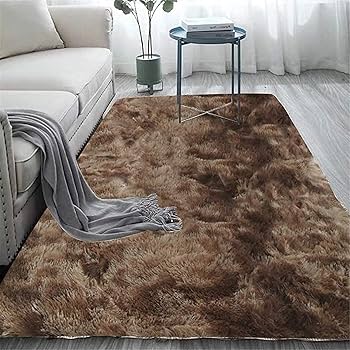 Ragen Bed side Carpet Living room gradient tie-dye plush carpet bedroom sofa geometric pattern edging soft carpet non-slip room carpet Rugs