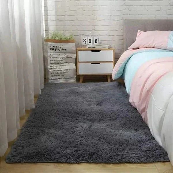 Ragen Bed side Carpet Living room gradient tie-dye plush carpet bedroom sofa geometric pattern edging soft carpet non-slip room carpet Rugs