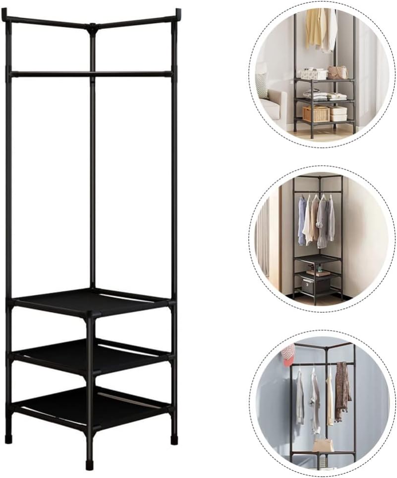 Multifunctional Clothes Hangers Corner Coat Rack Shoe Rack Storage Organization Heavy Duty Hangers Garment Rack Hanging Coat Rack Handbags Clothes Rack Clothes Stand for Corner Scarf Hanger