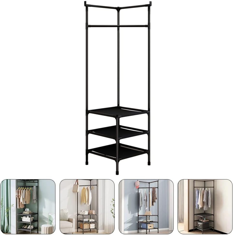 Multifunctional Clothes Hangers Corner Coat Rack Shoe Rack Storage Organization Heavy Duty Hangers Garment Rack Hanging Coat Rack Handbags Clothes Rack Clothes Stand for Corner Scarf Hanger