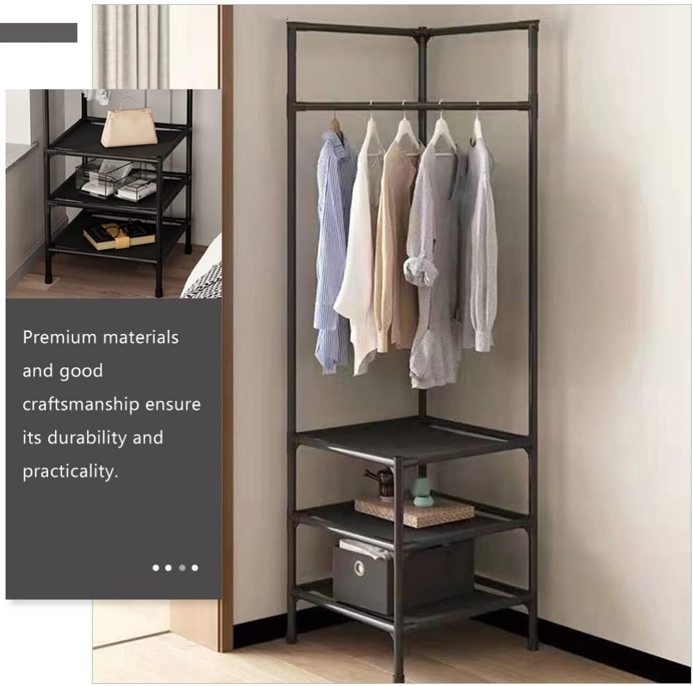 Multifunctional Clothes Hangers Corner Coat Rack Shoe Rack Storage Organization Heavy Duty Hangers Garment Rack Hanging Coat Rack Handbags Clothes Rack Clothes Stand for Corner Scarf Hanger