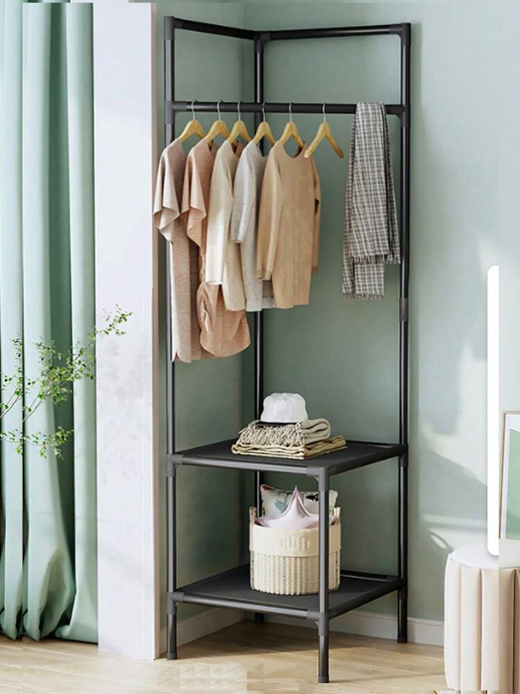 Ragen Clothes Rack Garment Rack Freestanding Closet Organizer,Metal Cloth Hanger Rack Stand Clothes Drying Rack,Multifunctional Bedroom Hanging Rack For Indoor Bedroom