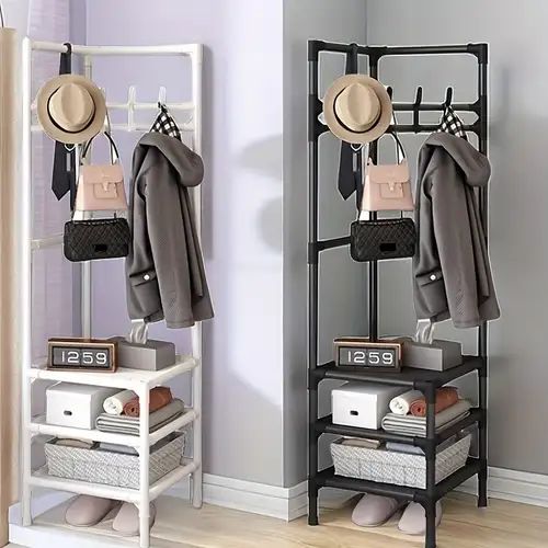 Ragen Clothes Rack Garment Rack Freestanding Closet Organizer,Metal Cloth Hanger Rack Stand Clothes Drying Rack,Multifunctional Bedroom Hanging Rack For Indoor Bedroom