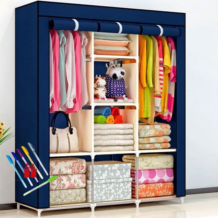 【Christmas Sale Offer】FREE GIFT RAGENHOOD 3 Columns Metallic Wardrobe Large Capacity Wardrobe Assemble Closets Portable Home Storage portable wardrobe wardrobes  clothing  storage