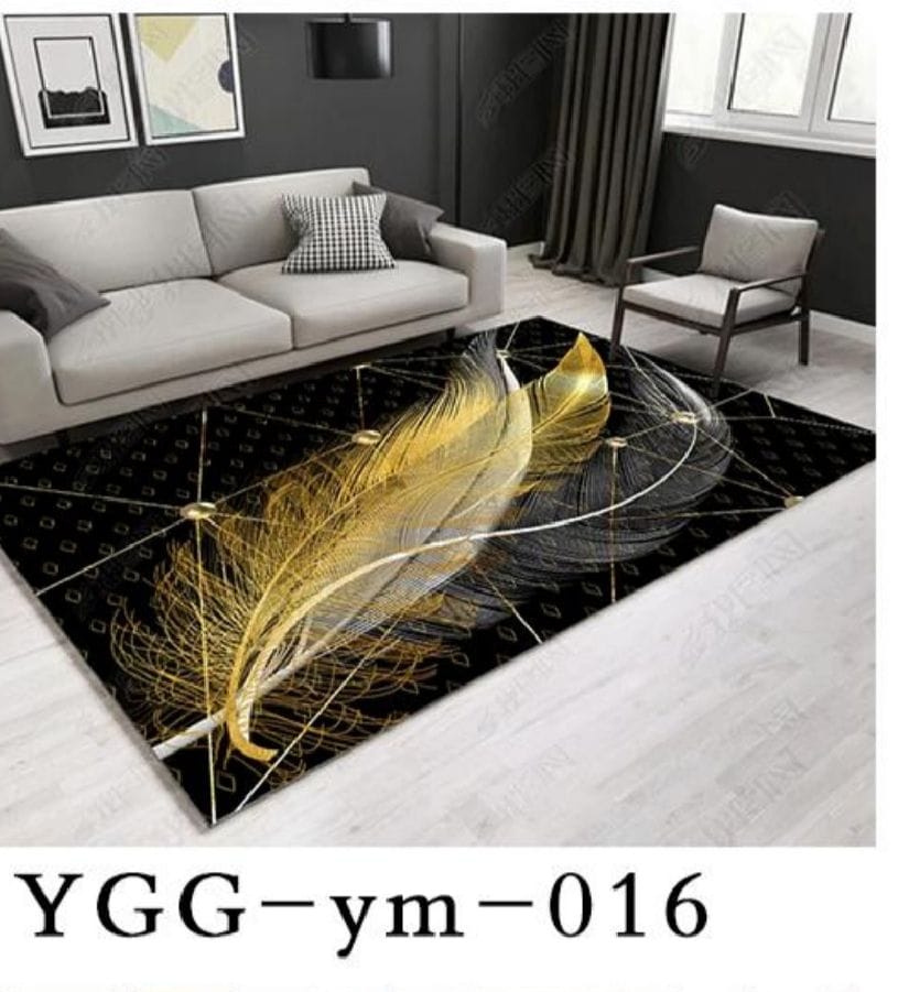 【 Promotion】High quality modern 3D Carpets and area rugs large feather Living Room Bedroom Carpet Indoor Washable Rug 3D area rug floor mat, home and kitchen home decor rugs pads pr