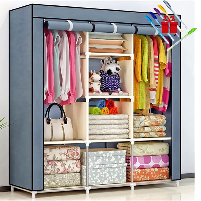 【Christmas Sale Offer】FREE GIFT RAGENHOOD 3 Columns Metallic Wardrobe Large Capacity Wardrobe Assemble Closets Portable Home Storage portable wardrobe wardrobes  clothing  storage