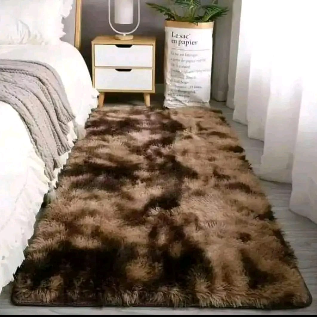 Ragen Bed side Carpet Living room gradient tie-dye plush carpet bedroom sofa geometric pattern edging soft carpet non-slip room carpet Rugs