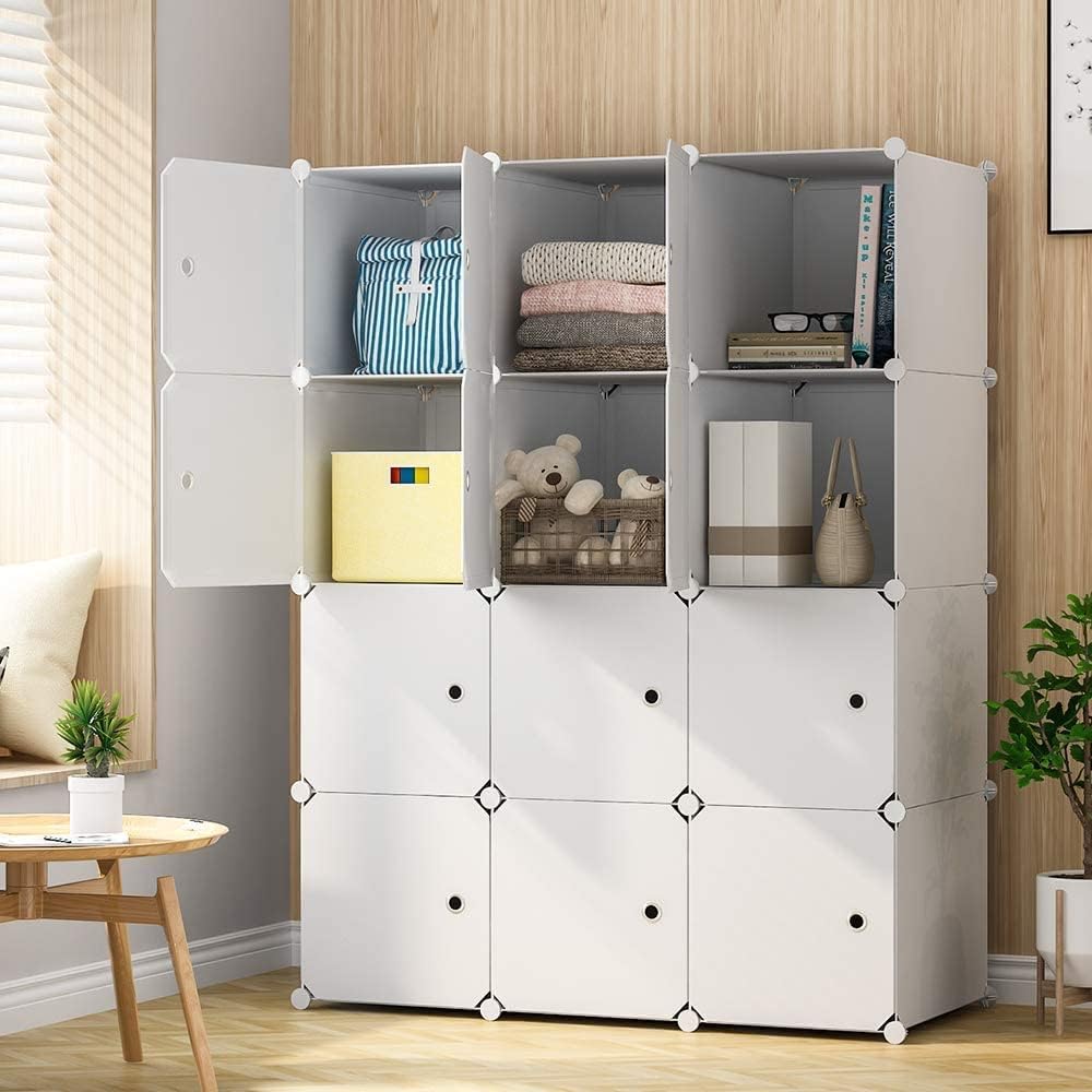 【Promotions】RAGEN 3 Column  Plastic Wardrobe Large Capacity Assemble Wardrobe Home Storage with Shoe Cabinet