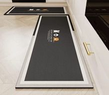 2 Pcs Kitchen Rug Non Slip Kitchen Mat Set Kitchen Carpets Non Slip Washable Suitable For Children's Room, Doorway, Outdoor, kitchen