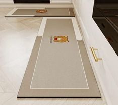 2 Pcs Kitchen Rug Non Slip Kitchen Mat Set Kitchen Carpets Non Slip Washable Suitable For Children's Room, Doorway, Outdoor, kitchen