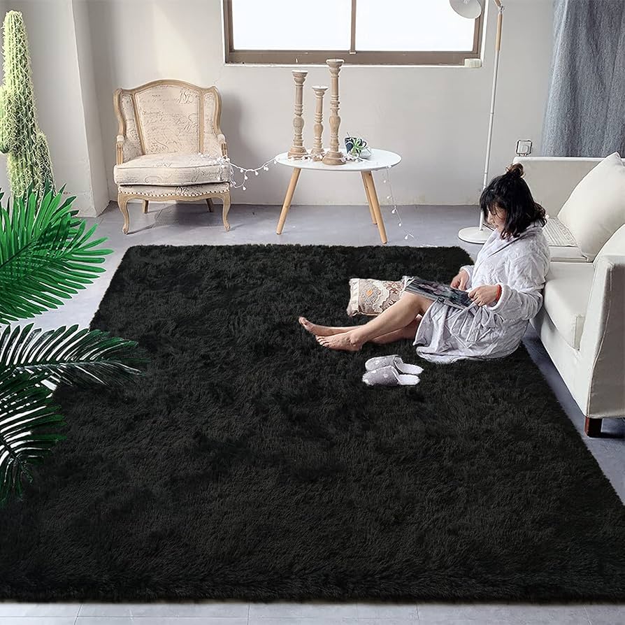 Ragen Soft Fluffy Large Shaggy Rug for Bedroom Livingroom Dorm Kids Room Indoor Home Decorative, Non-Slip Plush Furry Fur Area Rugs Comfy Nursery Accent Floor Carpet