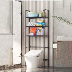 Ragen Over The Toilet Storage Rack, Bathroom Organizer Shelves Cabinet Above Toilet, with Adjustable Height Freestanding Shelf Space Saver