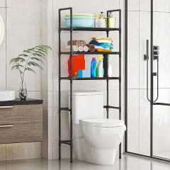 Ragen Over The Toilet Storage Rack, Bathroom Organizer Shelves Cabinet Above Toilet, with Adjustable Height Freestanding Shelf Space Saver