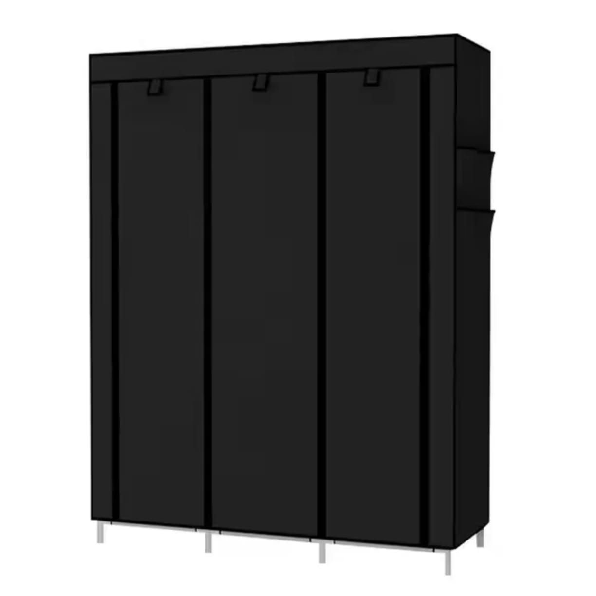 Simple 3 Columns Metallic Wardrobe Medium storage Capacity Wardrobe Assemble Closets Portable Home Storage Portable Wardrobe Clothing storage