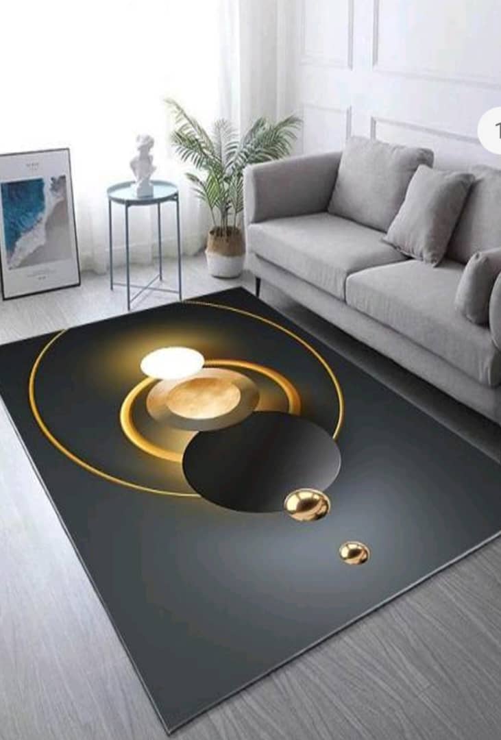 Ragen,3D Marble Area Rug for Kids Boys, Black White Gold Marble Rug for Teens Boys Room, Navy Blue Doormat Kitchen Bathroom Playroom Washable Throw Rug Black Gold White Carpet Game Room Decor