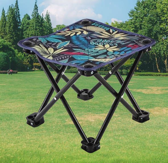 Portable Household Folding Chair Outdoor BBQ Camping Picnic Seat Compact Oxford Cloth Fishing Art Sketching Multi-Purpose Stool Fast delivery within 1-5 days