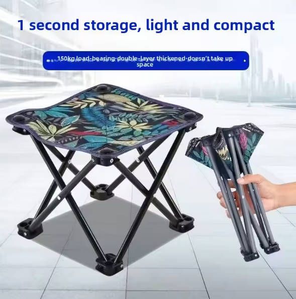 Portable Household Folding Chair Outdoor BBQ Camping Picnic Seat Compact Oxford Cloth Fishing Art Sketching Multi-Purpose Stool Fast delivery within 1-5 days