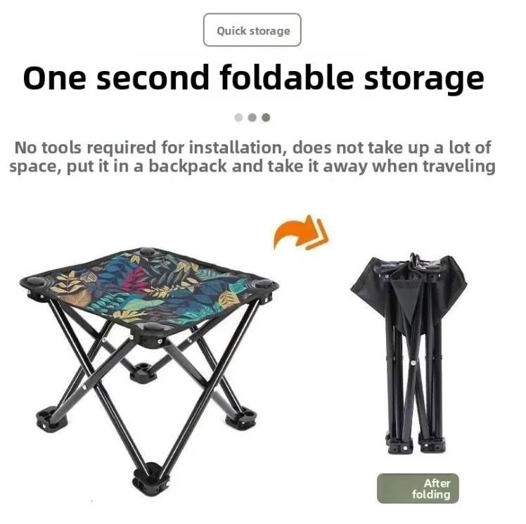 Portable Household Folding Chair Outdoor BBQ Camping Picnic Seat Compact Oxford Cloth Fishing Art Sketching Multi-Purpose Stool Fast delivery within 1-5 days