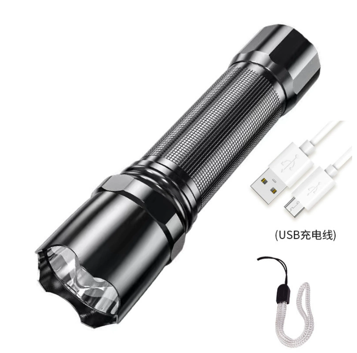 Flashlights High Lumens USB Rechargeable LED Outdoor Lamp Portable Bright Flashlight With Side Light Multi-function Long Light Local fast delivery