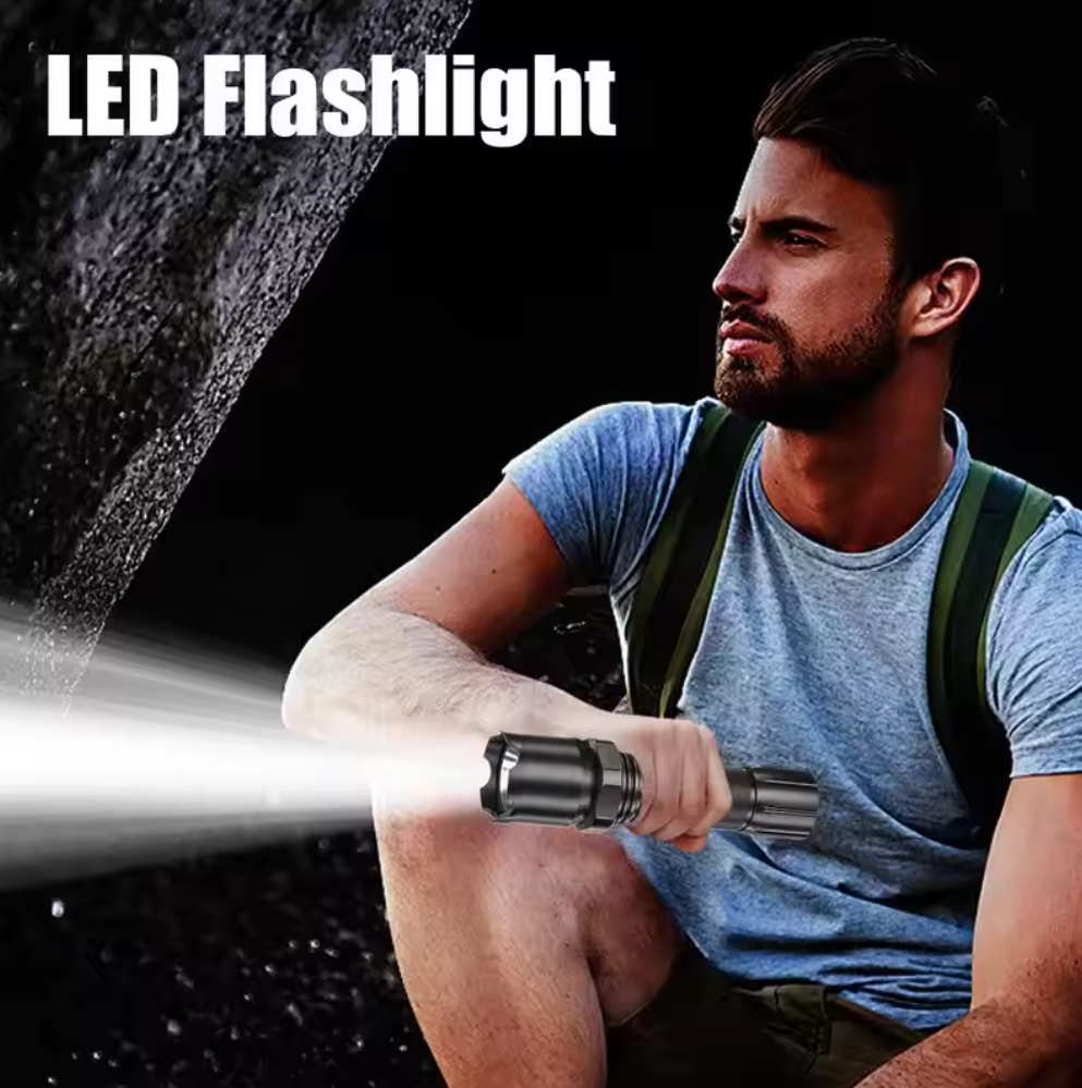 Flashlights High Lumens USB Rechargeable LED Outdoor Lamp Portable Bright Flashlight With Side Light Multi-function Long Light Local fast delivery
