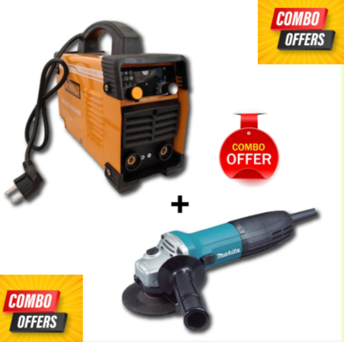 [OFFER  🎉] DEWALT 500Amp Heavy Duty Welding Machine + FREE 4-Inch Grinder | Industrial Welder & Cutting Tool Combo for Metalworking, Construction, & DIY Projects