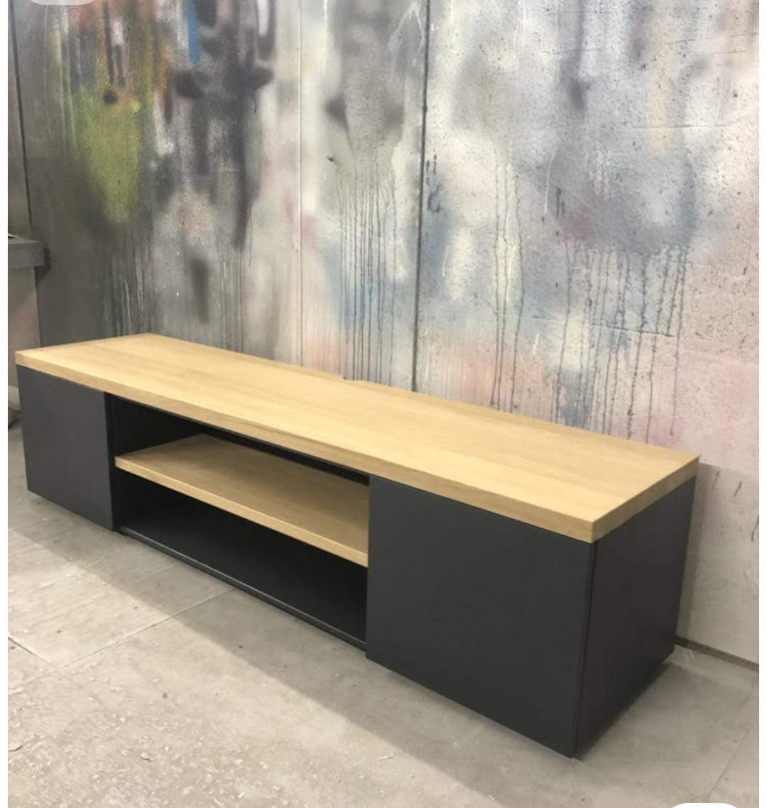 stylish mordern brown and black coloured tv stand