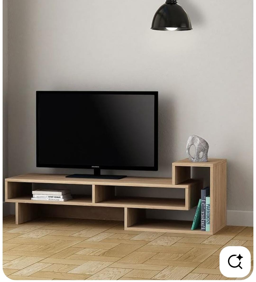 brown coloured modern tv stand