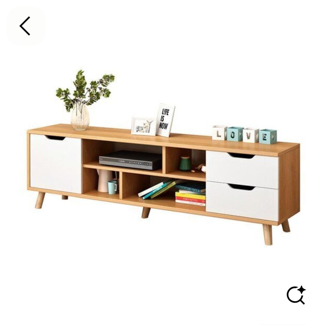 brown coloured modern tv stand