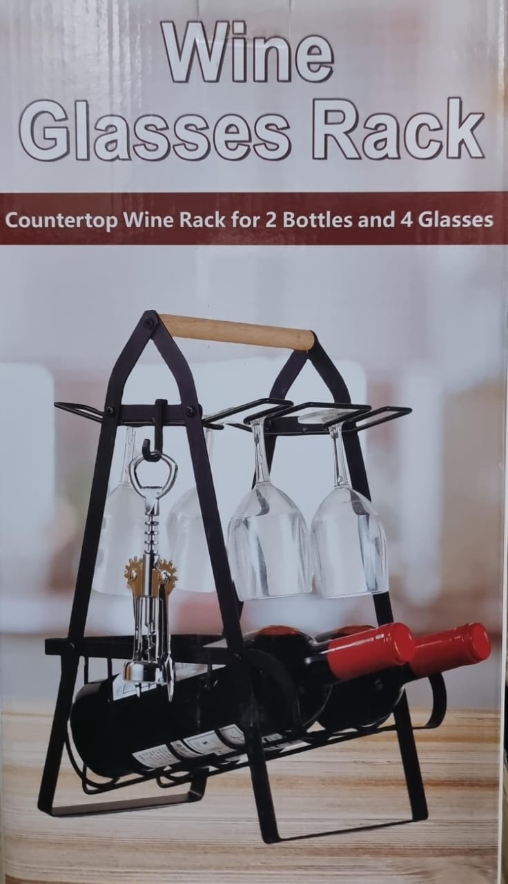 Metallic Countertop Wine Rack .Make this gorgeous wine glass holder a fashionable part of kitchen, restaurant or bar, winery decoration, or as an intimate gift for weddings, bridal showers.