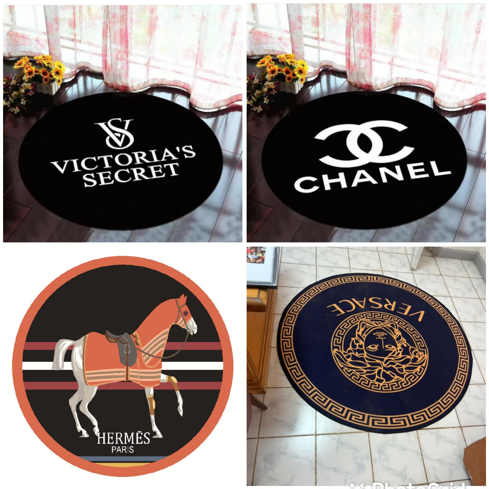 Designer round rugs.Make you home, office look more attractive with this designer rug that is 80cm diameter.This Rug brings fashion indoors and makes your eyes attracted to it design and beuty.