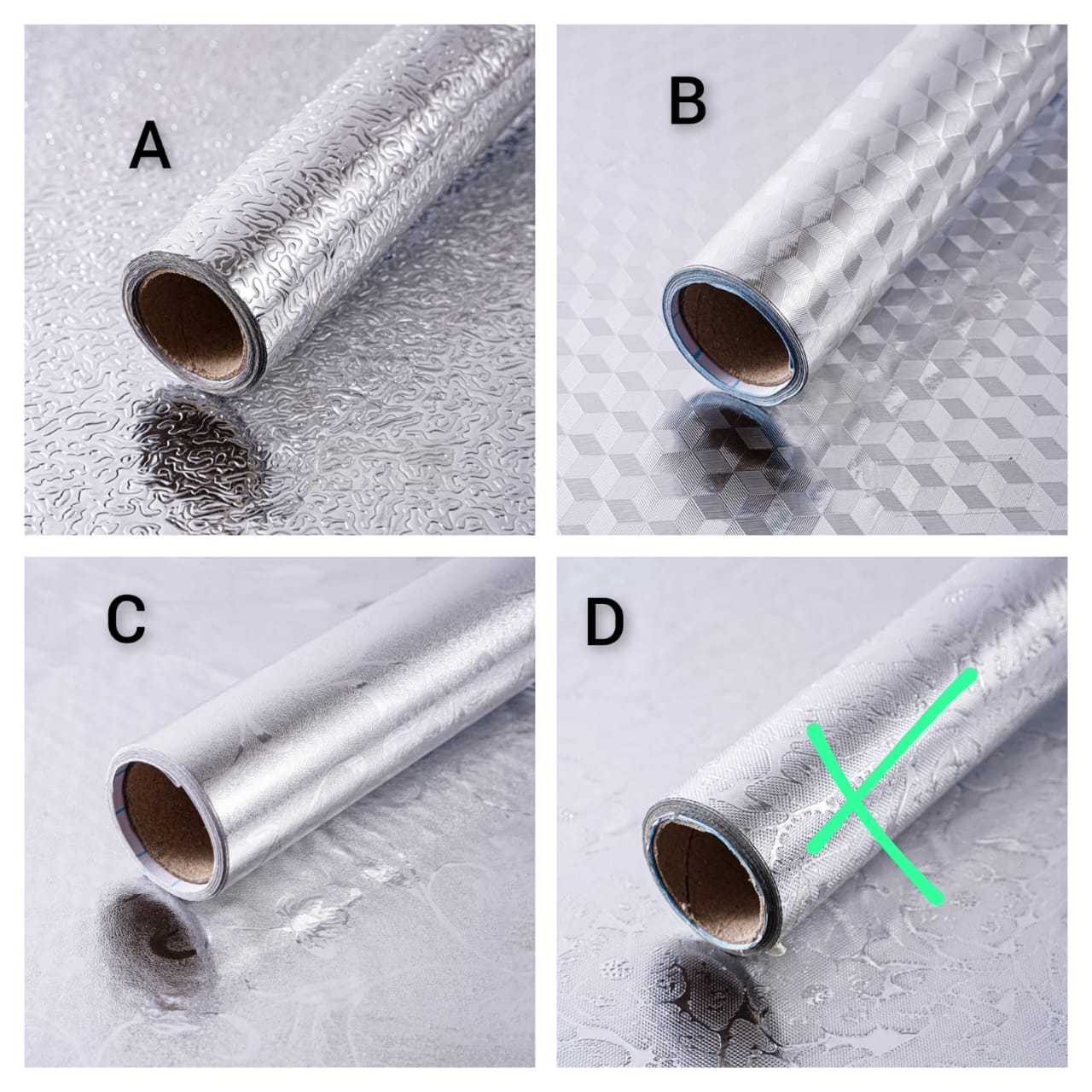 Self Adhesive Aluminum Foil .Self sticking. Easy to stick.Sticks on all surfaces