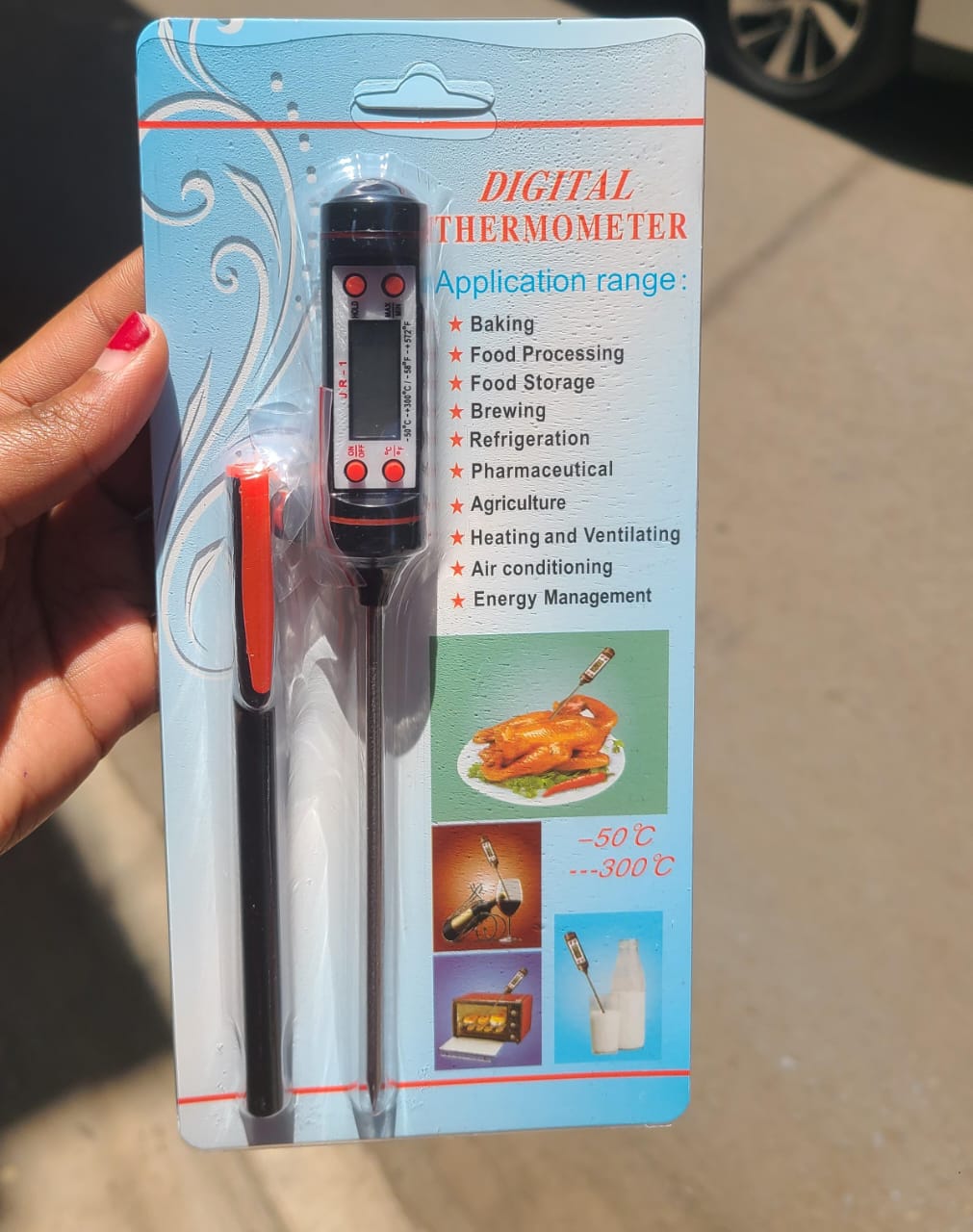 Digital food thermometer battery operated with led display.Simple and precise: The Sheng cooking thermometer is small and simple to use.