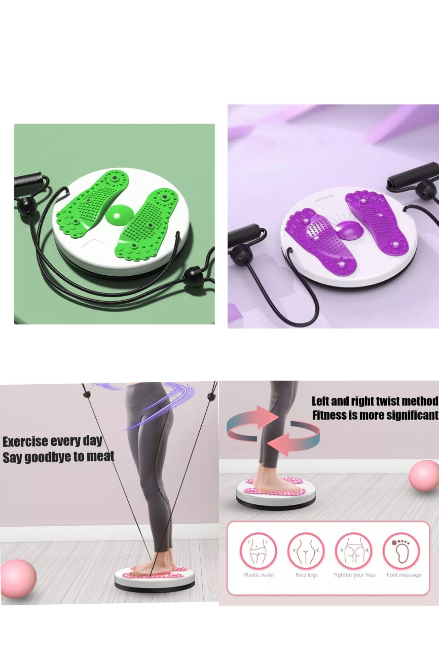 Yoga twisting disc plate.Made of high quality materials, it is durable,lightweight and easy to carry.Maage fitne twist a waist dish like a can't move the skateboard and hula hoop, small footprint.